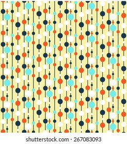 Seamless bright fun abstract vertical pattern with multicolored circles