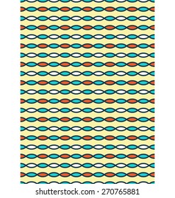 Seamless bright fun horizontal abstract pattern isolated on yellow background