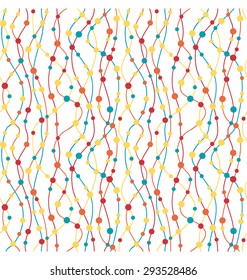 Seamless bright fun vertical wave abstract pattern
