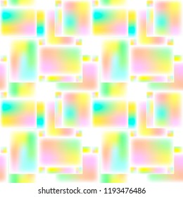 Seamless bright geometric repeating pattern of rectangles. Vector.