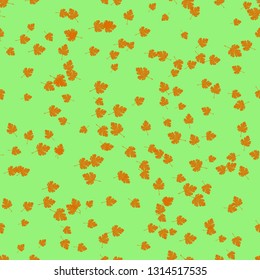Seamless bright green background with small tree leaves to decorate the background for album, postcard or book