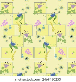 Seamless bright happy vector pattern