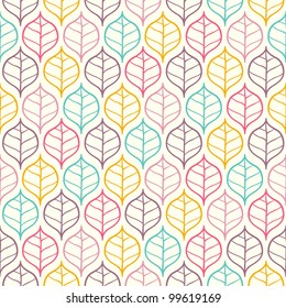 Seamless bright leaf pattern. Vector illustration