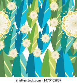 seamless bright leaves in summer.  Can use for print, template, fabric, presentation, textile, banner, poster, wallpaper, background