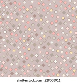 Seamless bright mottled  pattern of small diamonds on a grey background