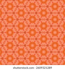 The seamless bright orange floral pattern gives a warm, fresh, lively and modern feel. It is perfect for attractive, luxurious and exquisite beauty prints and designs.