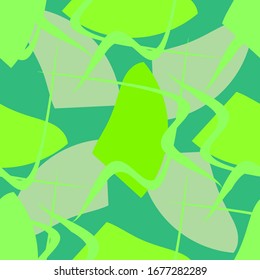 Seamless bright pattern of abstract shapes. Vector decorative colorful background