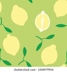 Seamless bright pattern with the image of lemons.