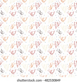Seamless bright pattern made in a simple way to draw a pencil
