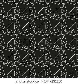Seamless bright pattern on a black background.
