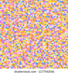 Seamless bright pattern with trapeziums. Multicolored mosaic background. Geometric wallpaper of the surface. Print for polygraphy, t-shirts and textiles. Tiled texture. Doodle for design and work