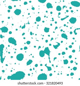 Seamless bright pattern. Vector background with paint splashes.