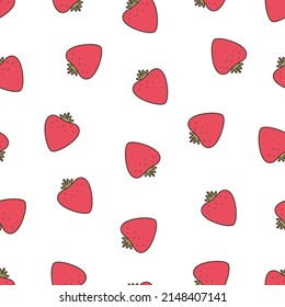 Patrón luminoso sin foco con fresas enteras