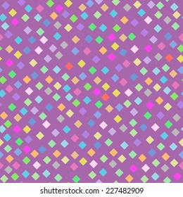 Seamless bright purple rainbow pattern of small diamonds