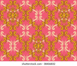 seamless bright retro wallpaper