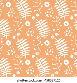 Seamless bright Scandinavian floral pattern