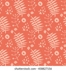 Seamless bright Scandinavian floral pattern