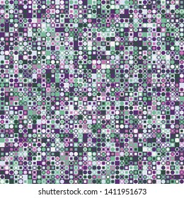 Seamless bright six-color pixel camouflage circles for women of fashion. The colors of summer and spring. Editable.