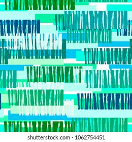 Seamless bright stripes geometric repeating  hand craft expressive ink pattern. Funky style painted texture doodles for fabric, wrapping,decoration, greeting card,  textiles or t-shirt apparel design.