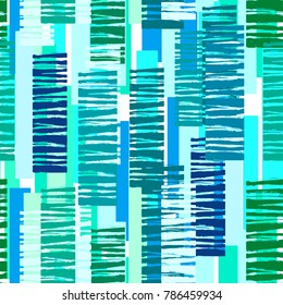 Seamless bright stripes geometric repeating  hand craft expressive ink pattern. Funky style painted texture doodles for fabric, wrapping,decoration, greeting card,  textiles or t-shirt apparel design.