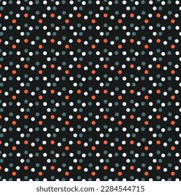 Patrón de puntos de Polka elegante y brillante, perfecto. Vector. Textura de punto de polka casual sobre fondo liso. Para imprimir sobre tela, papel de pared, cubierta, papel de envoltura, decoración interior, textiles y otros usuarios