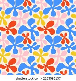 Seamless bright summer abstract pattern in the form of blots.
