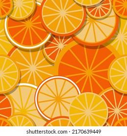 Seamless bright summer orange pattern  