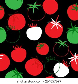 Seamless bright template of a tomato