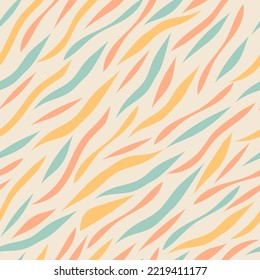 Seamless bright zebra vector pattern. Stylish colorful wild zebra print. Animalistic print background for fabric, textiles, design, advertising banner.