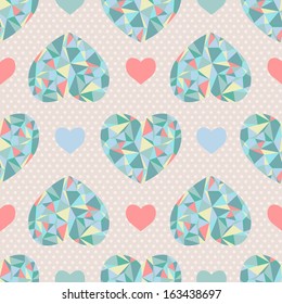 Seamless brilliant heart pattern