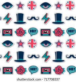 seamless british trendy pattern