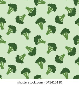 Seamless broccoli pattern