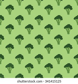 Seamless broccoli pattern