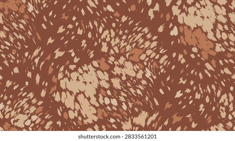 seamless brown animal skin pattern vector background featuring organic shapes and spots designed for fashion and textile projects