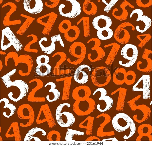 Seamless Brown Background Numbers On Brown Stock Vector (Royalty Free ...