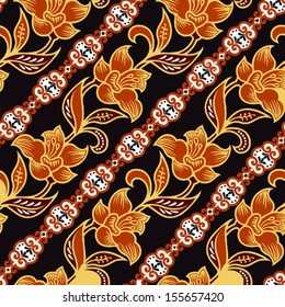 Seamless brown Batik background.