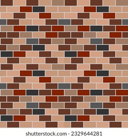 Seamless brown black bricks blocks wall rectangle abstract classic Vintage pattern background design for wallpaper, texture, printing, clothing. Vector.