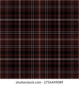 Seamless brown, black color check pattern. Repeating patern plaid.Checkered design for prints. Repeated tartan fabric. Vector scottish fabriс.Ekose texture.Madras flannel.Checker line.Stripe gingham.
