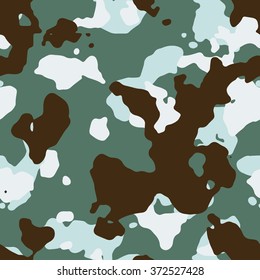 Seamless brown and blue fashion camouflage pattern vector