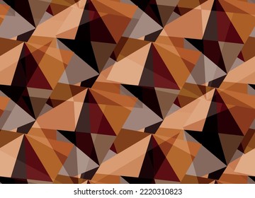 Nahtlose braune gebrochene Formen, geometrisches Muster, Vektorgrafik