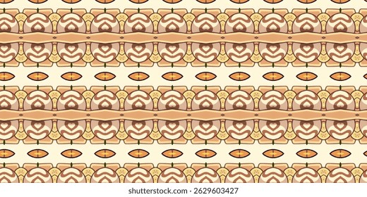 Seamless Brown Candle and Heart Pattern – Cozy Autumn or Rustic Design