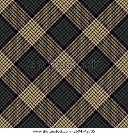Seamless brown color check pattern. Repeating patern plaid. Checkered design for prints. Repeated tartan fabric. Vector scottish fabriс. Ekose texture. Madras flannel. Checker line. Stripe gingham