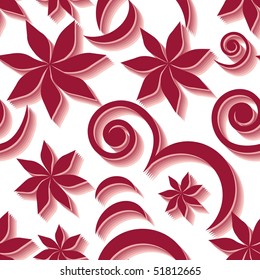 Seamless brown floral wallpaper