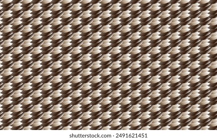 Seamless brown geometric circular texture vector pattern. Textile fabric background