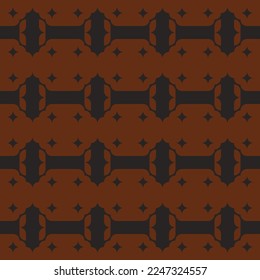 seamless brown geometric pattern with black ornament