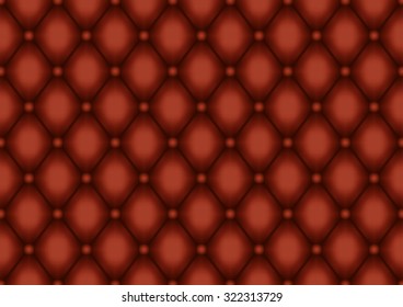 Seamless brown leather upholstery - Vector