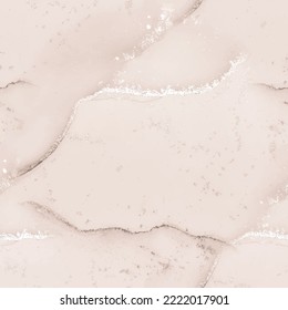 Seamless Brown Marble. Brown Color Background. Alcohol Ink Background. White Ink Paint. Cream Marble Background. Tonal White Texture. Beige Light Painting. Beige Abstract Vector. Light Alcohol Ink