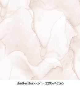 Seamless Brown Marble. Pastel Light Pattern. Beige Art Tile. Brown Color Background. Alcohol Ink Background. Tonal Light Painting. Cream Marble Background. Tonal Oriental Vector. Modern Alcohol Ink