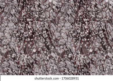 Seamless brown marbling pattern vector, wave background