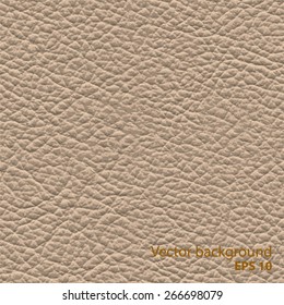 Seamless brown natural leather texture, detalised vector background.